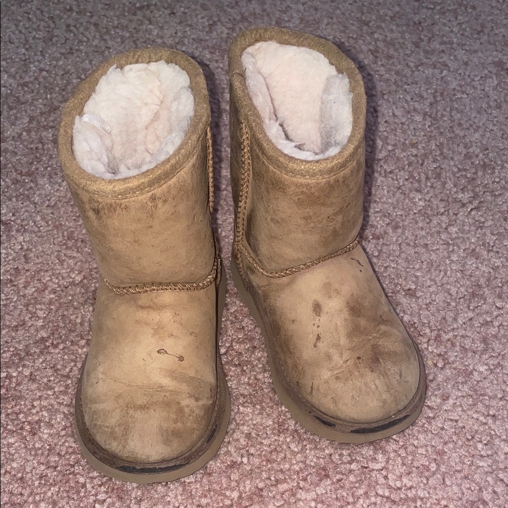 UGG Leather Tan Kids Boots